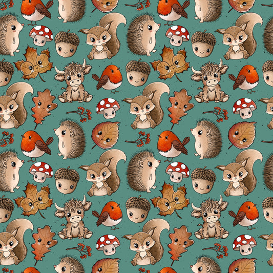 Stoff Meterware "Herbstliebe" - French Terry