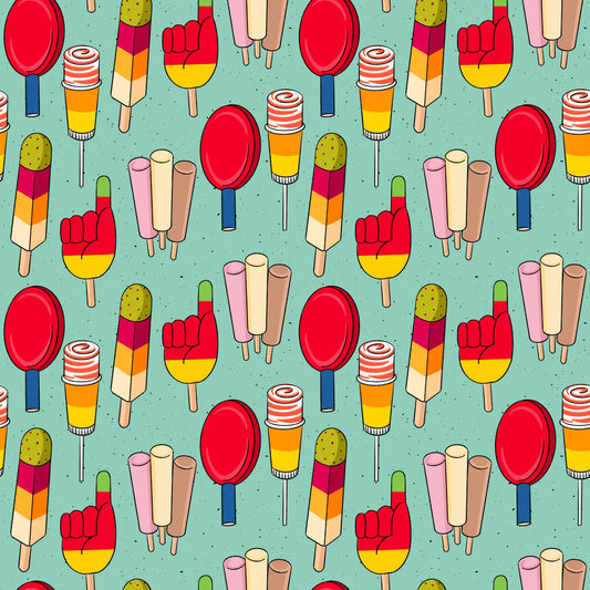 Stoff Meterware „Retro Eis“ – Jersey & French Terry