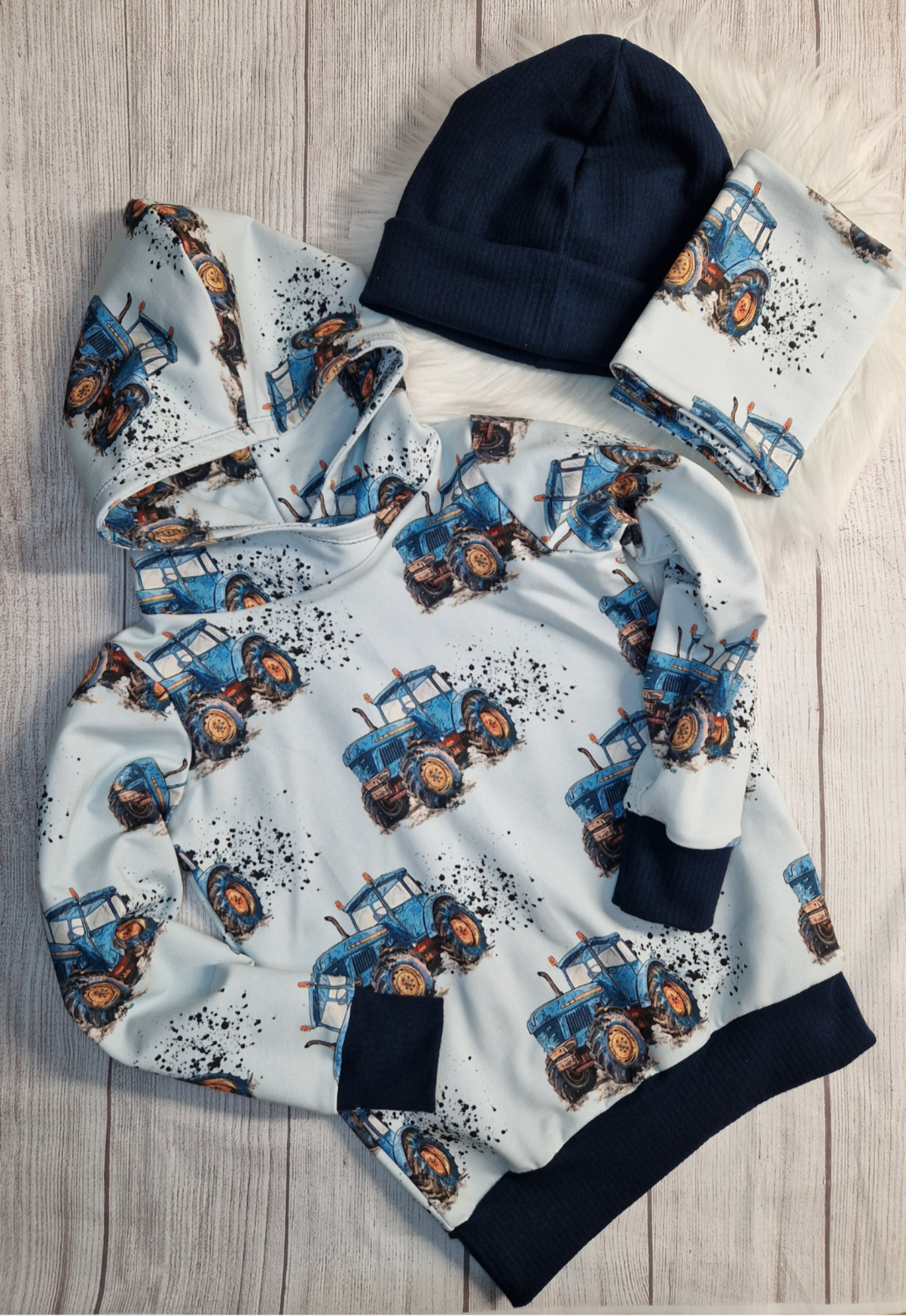Stoff Meterware "Traktorliebe" – hochwertiger Jersey & French Terry