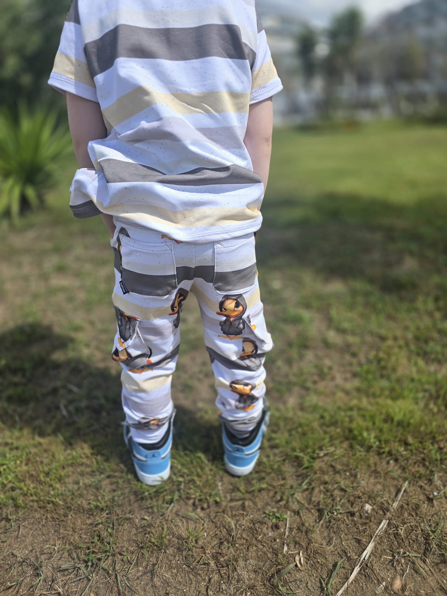 Stoff Meterware "Freche Ente" - cooler Jersey & French Terry