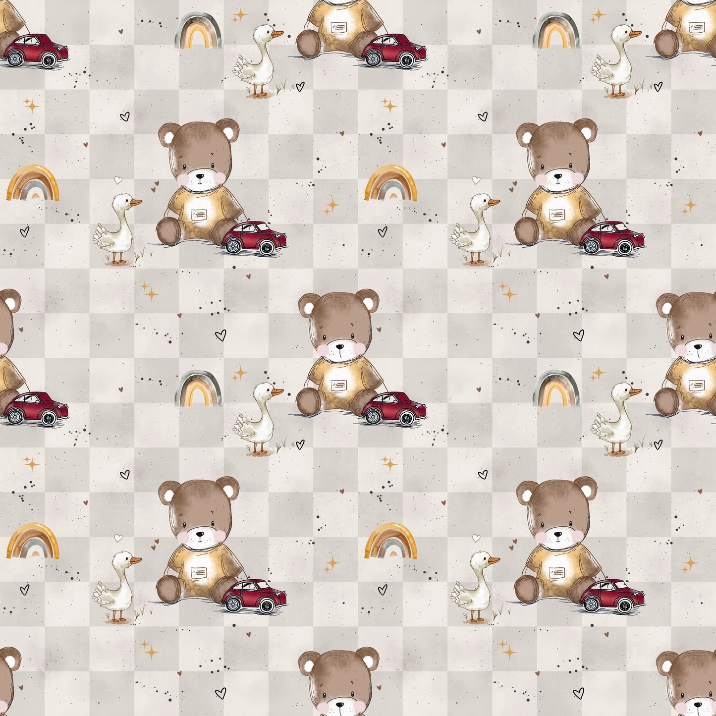 Stoff Meterware "kleiner Bär" – Jersey