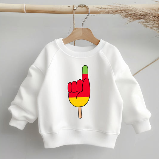 Glitzer-/ Bügelbild "Retro Eis – Zeigefinger-Pop"