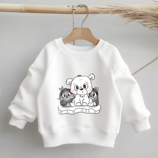 Bügelbild EinzigArcticGang mit niedlichem Eisbär und zwei Pinguinen auf Eisscholle.