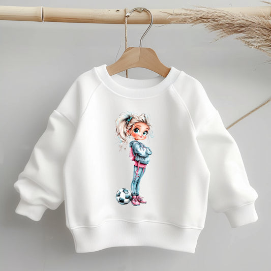 Glitzer-/Bügelbild „Fußballerin"