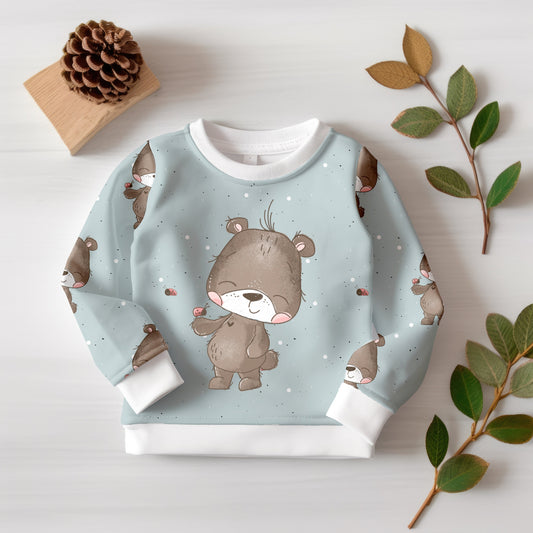 Meterware für Baby- & Kinderkleidung: Stoffpanel „Hallo kleiner Freund“ mit Kombistoff.