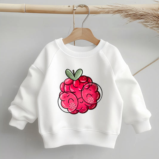 Glitzer-/ Bügelbild "kleine Himbeere" mit Brille