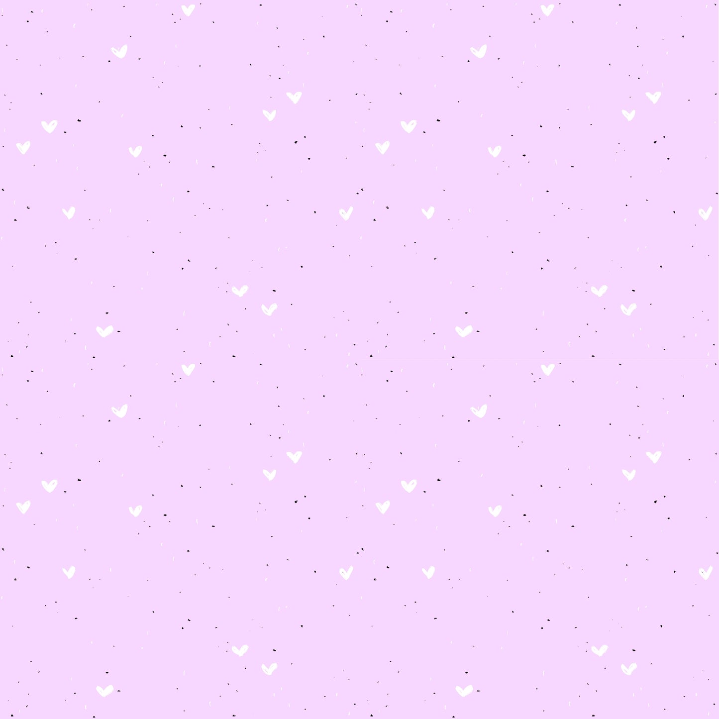 Rosa Kombistoff „Kleines Nilpferd“ mit Herzen und Sprenkeln – ideal für Baby- & Kinderkleidung.