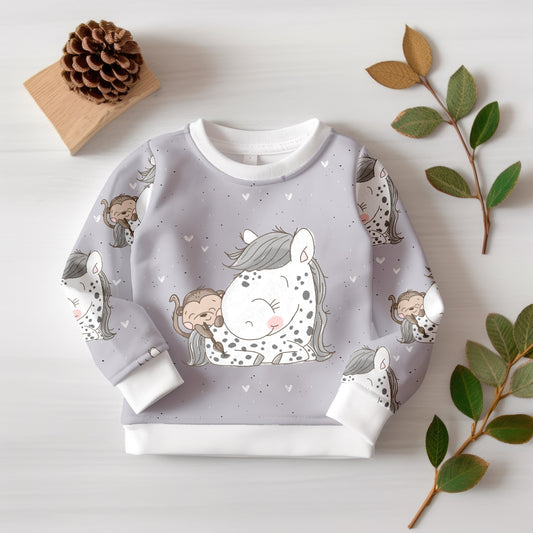 Stoffpanel „Little Friends“ mit Kombistoff für selbstgenähte Baby- & Kindermode.