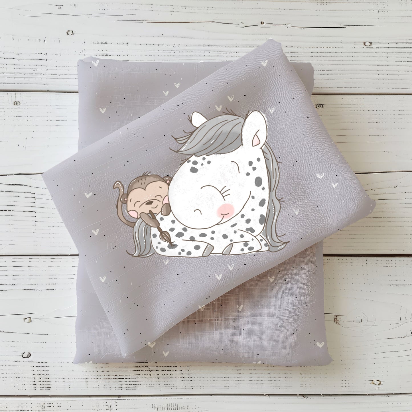 Stoffpanel „Little Friends“ mit Kombistoff, ideal für Kinderkleidung aus Jersey oder French Terry.