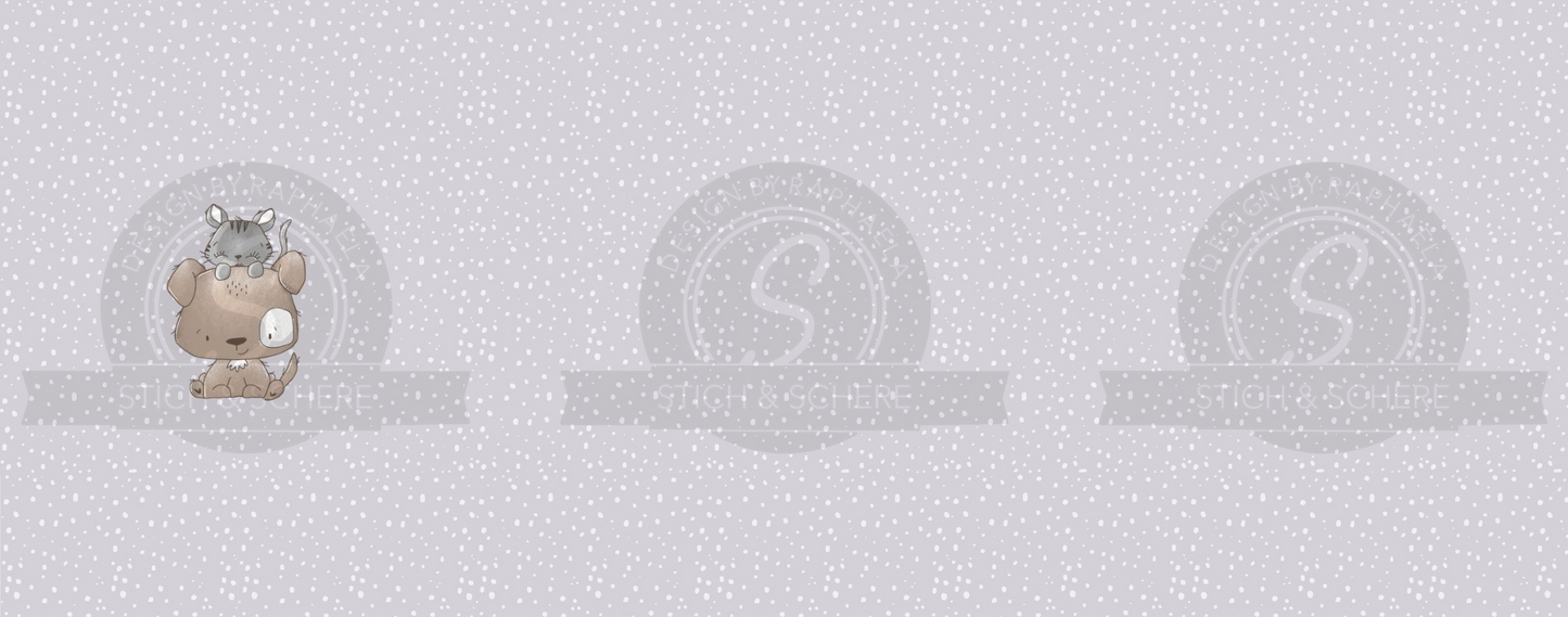 Weiches Stoffpanel „Little Memories“ mit Kombistoff – ideal für Baby- und Kindermode.