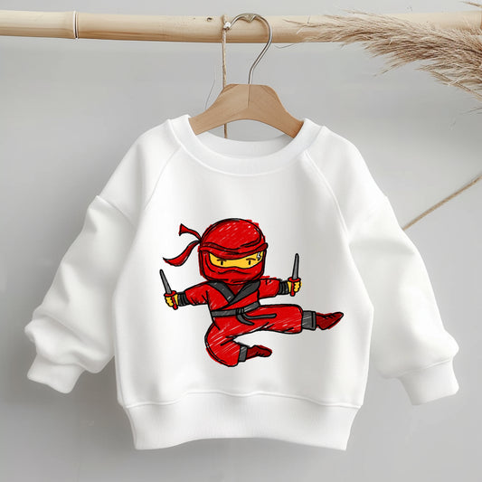 Glitzer-/ Bügelbild "Ninja rot"