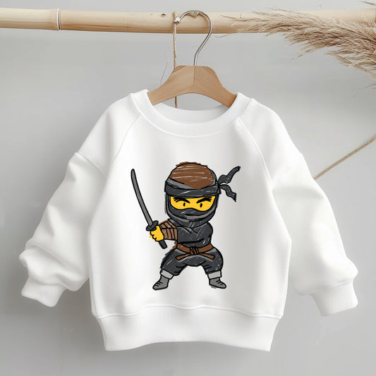 Glitzer-/ Bügelbild "Ninja schwarz"