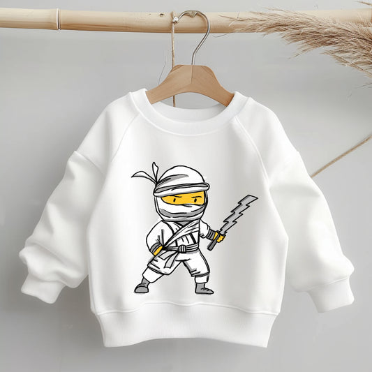 Glitzer-/ Bügelbild "Ninja weiß"