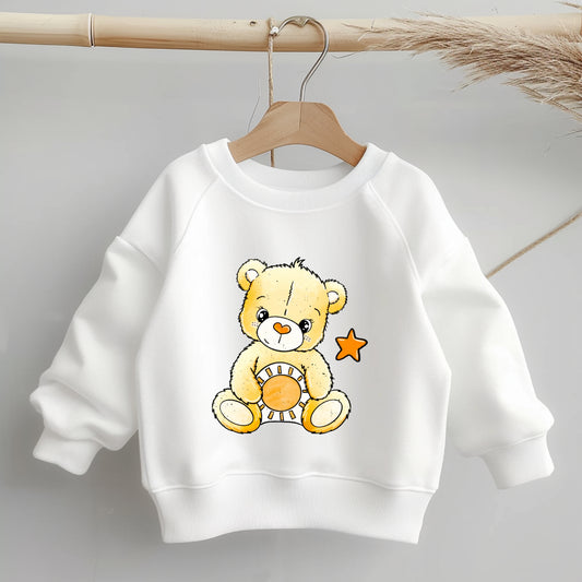 Glitzer-/ Bügelbild "Regenbogenbärchen" gelb