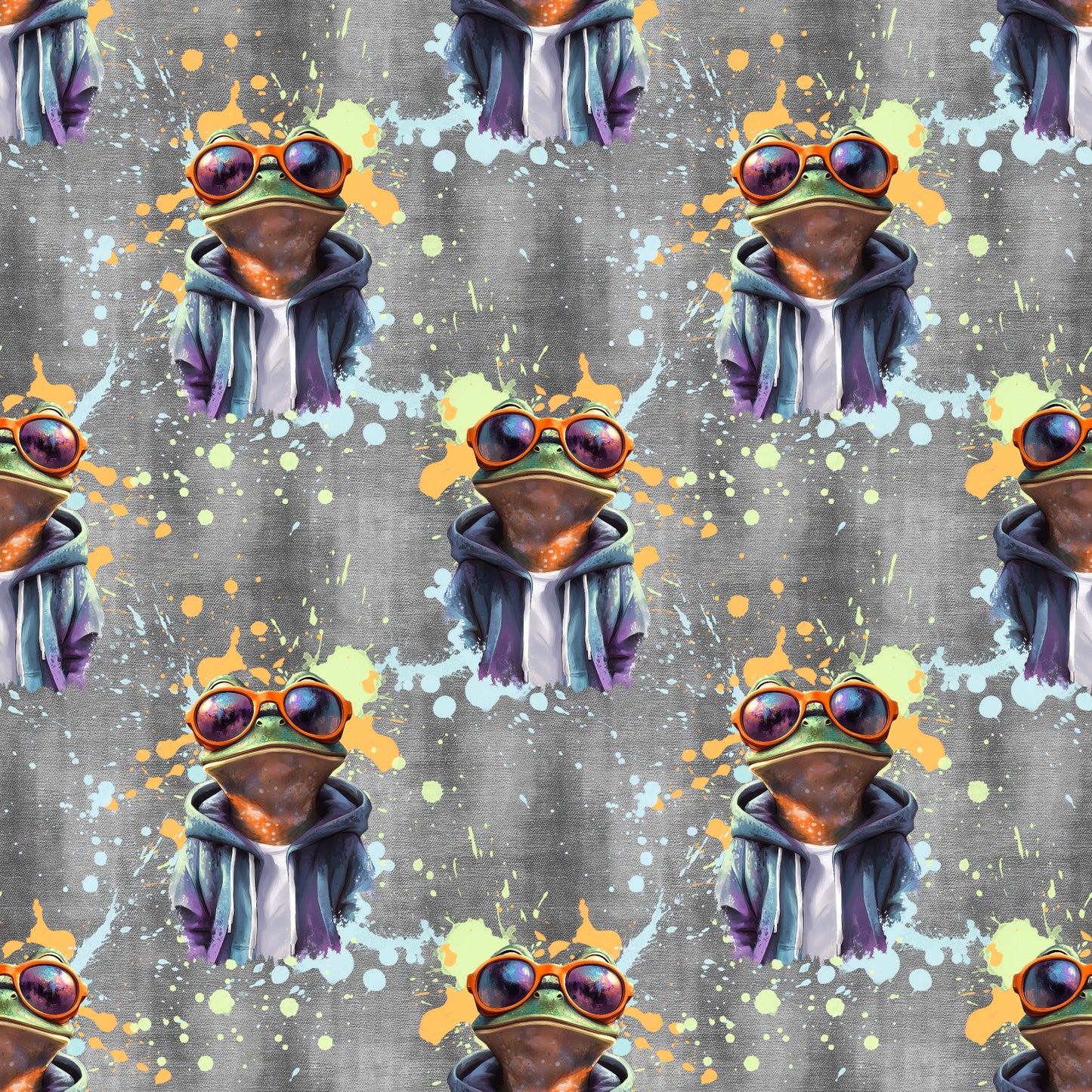 Stoff Meterware "Crazy Frog" - Jersey & French Terry