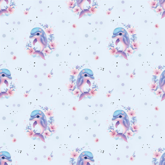 Stoff Meterware "kleiner Delfin" - Jersey & French Terry