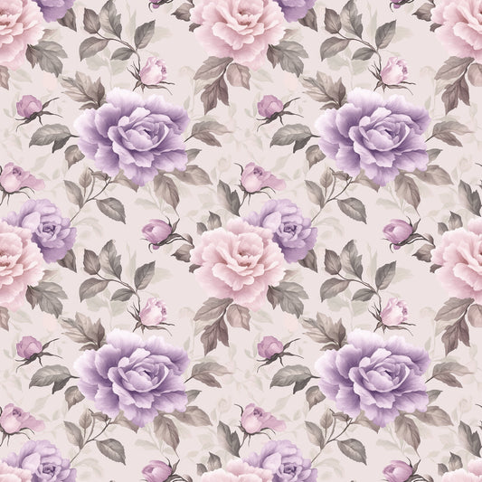 Stoff Meterware "Pfingstrosen" - Jersey & French Terry