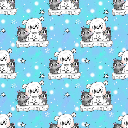 Stoff Meterware "Arcticgang" - traumhafter Jersey & French Terry