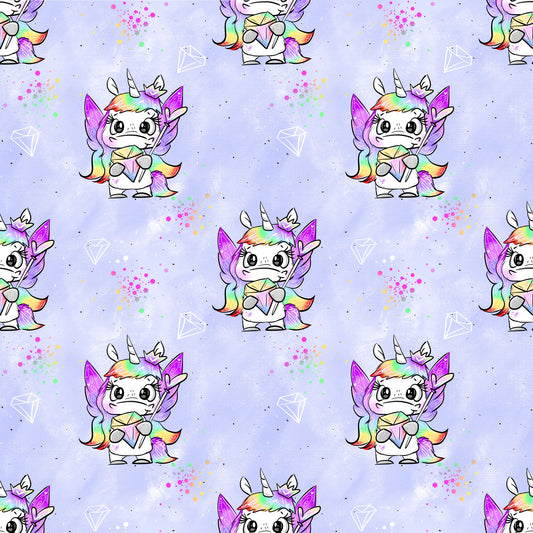 Stoff Meterware "Einhornkönigin" – königlicher Jersey & French Terry