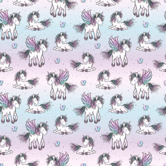 Einhornzeit Einhorn-Muster mit pastelligem Farbverlauf und liebevollen Details
