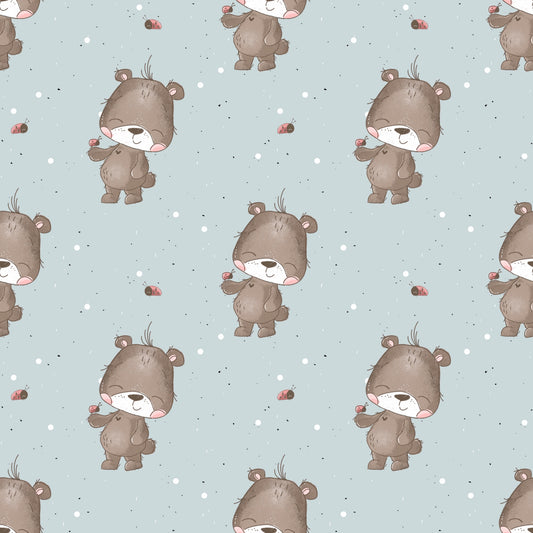 Stoff Meterware "Hallo kleiner Freund" - freundlicher Jersey & French Terry