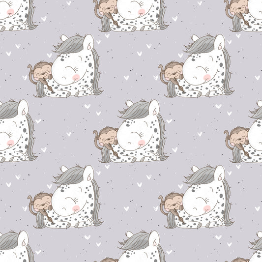 Stoff Meterware "Little Friends" - niedlicher Jersey & French Terry