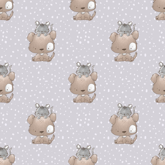 Stoff Meterware "Little Memories" - niedlicher Jersey & French Terry