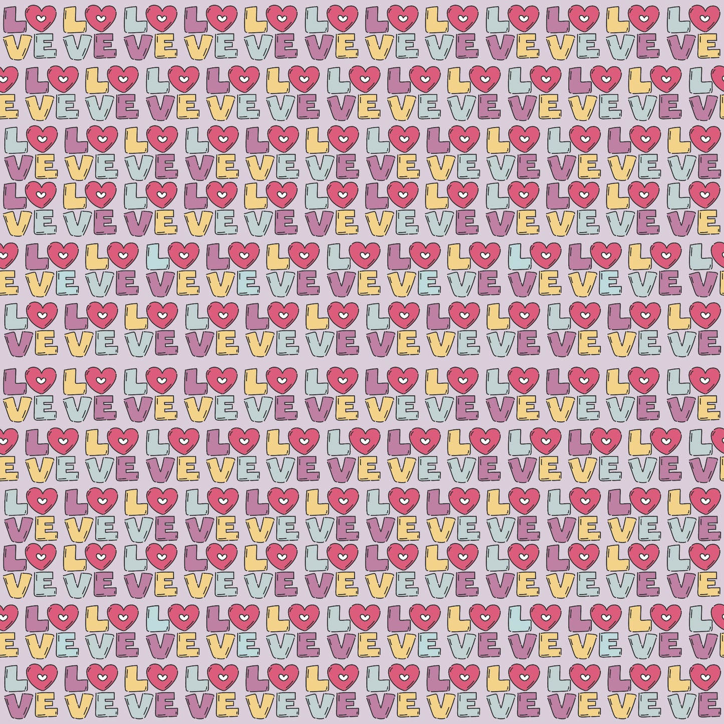 Stoff Meterware "Love" – French Terry & Jersey