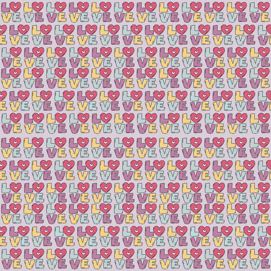 Stoff Meterware "Love" – French Terry & Jersey