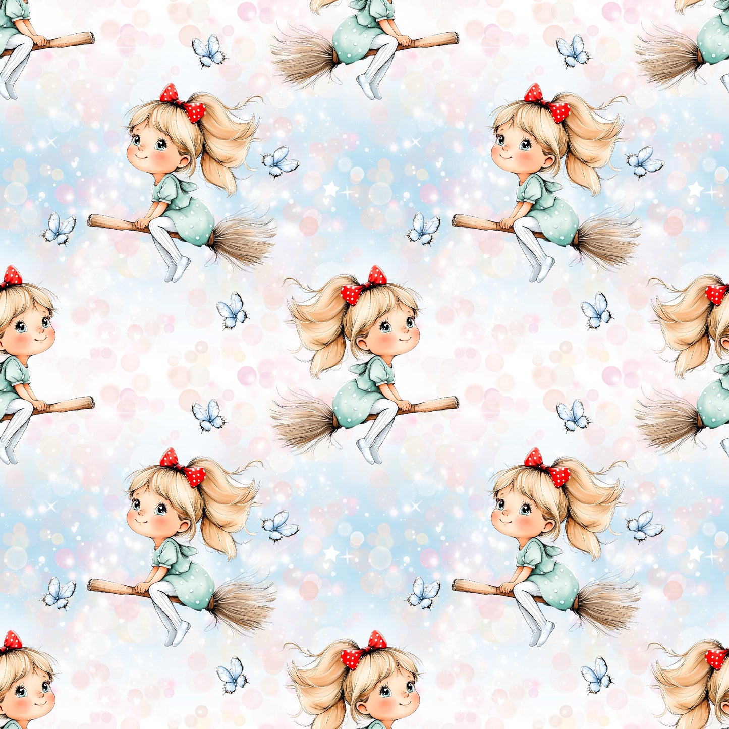 Nahtloses Muster „Mimi“ auf Ripp-Jersey – sanfte Schmetterlings-Details & Pastelltöne für Kinderkleidung