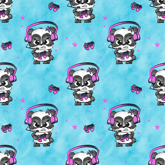 Stoff Meterware "Zockerpandi" - Jersey & French Terry