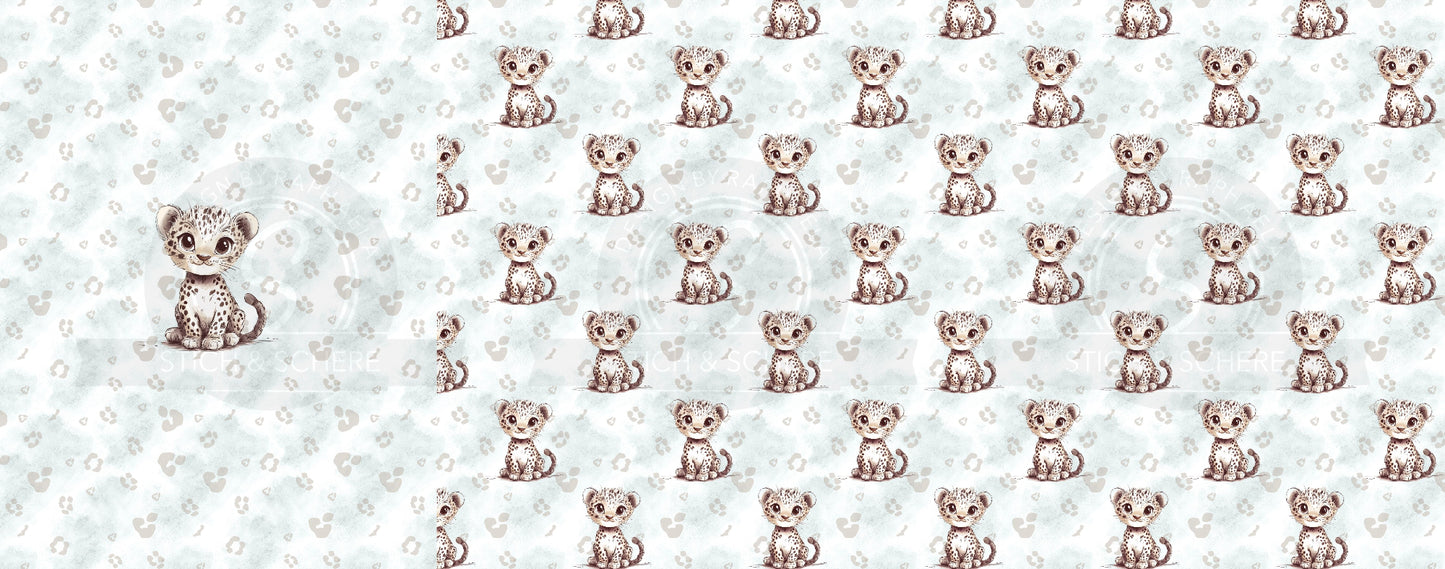 Perfekte Meterware für handgemachte Kinderkleidung mit Leopardenprint.