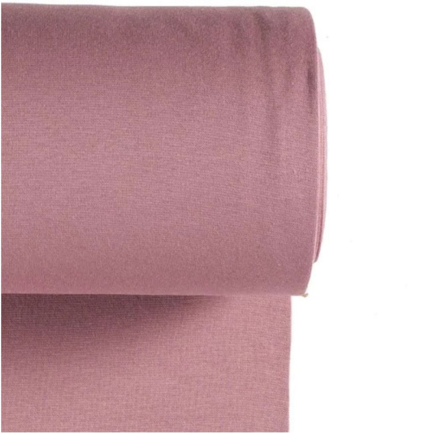 Strickbündchen Stoff in Altrosa für vielseitige Nähprojekte.