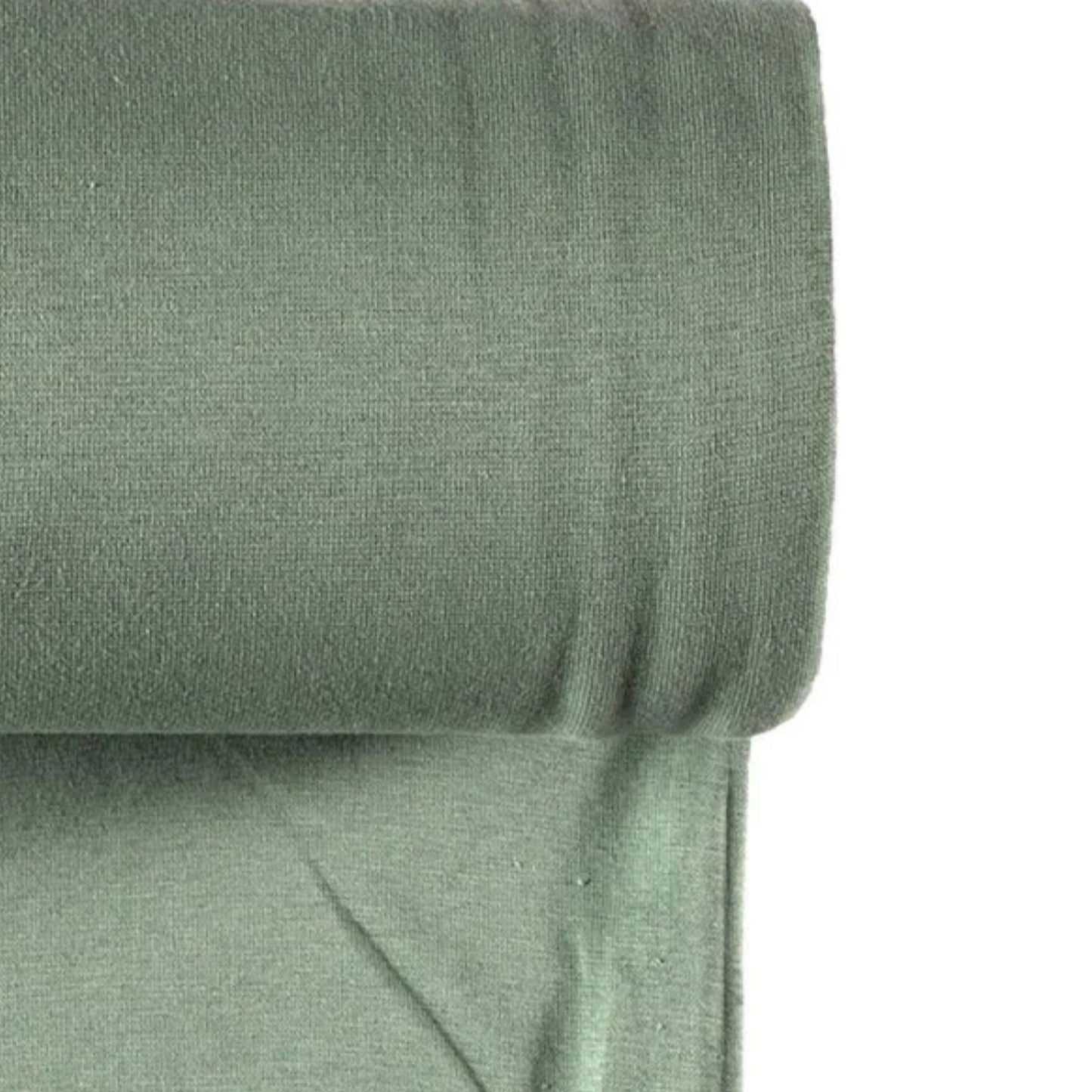 Strickbündchen Stoff in Antikmint für vielseitige Nähprojekte.