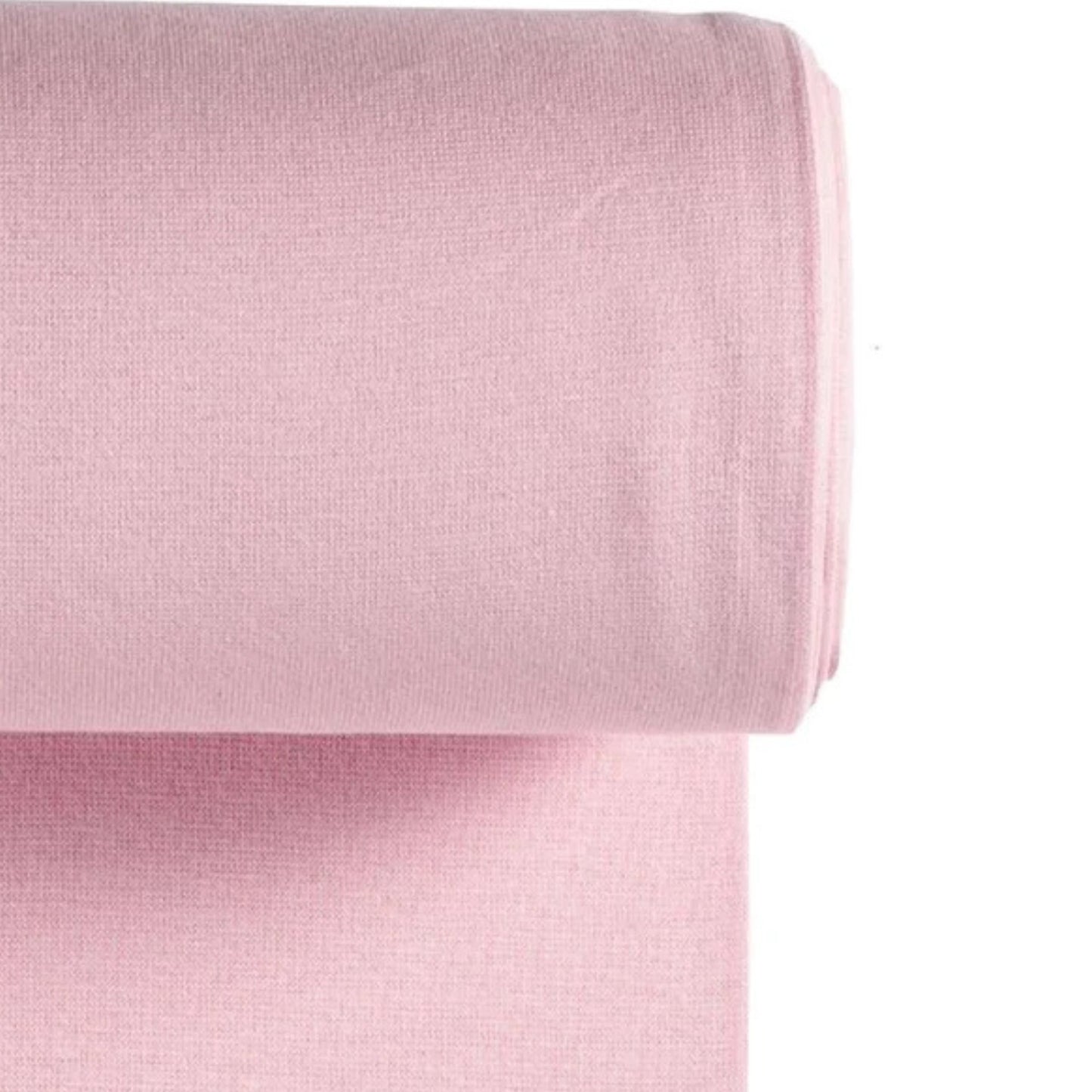 Strickbündchen Stoff in Rosa für vielseitige Nähprojekte.