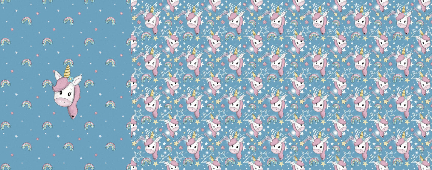 Meterware für DIY-Projekte – Kinderstoff „Unicorn“ mit Musterstoff in hochwertiger Qualität.