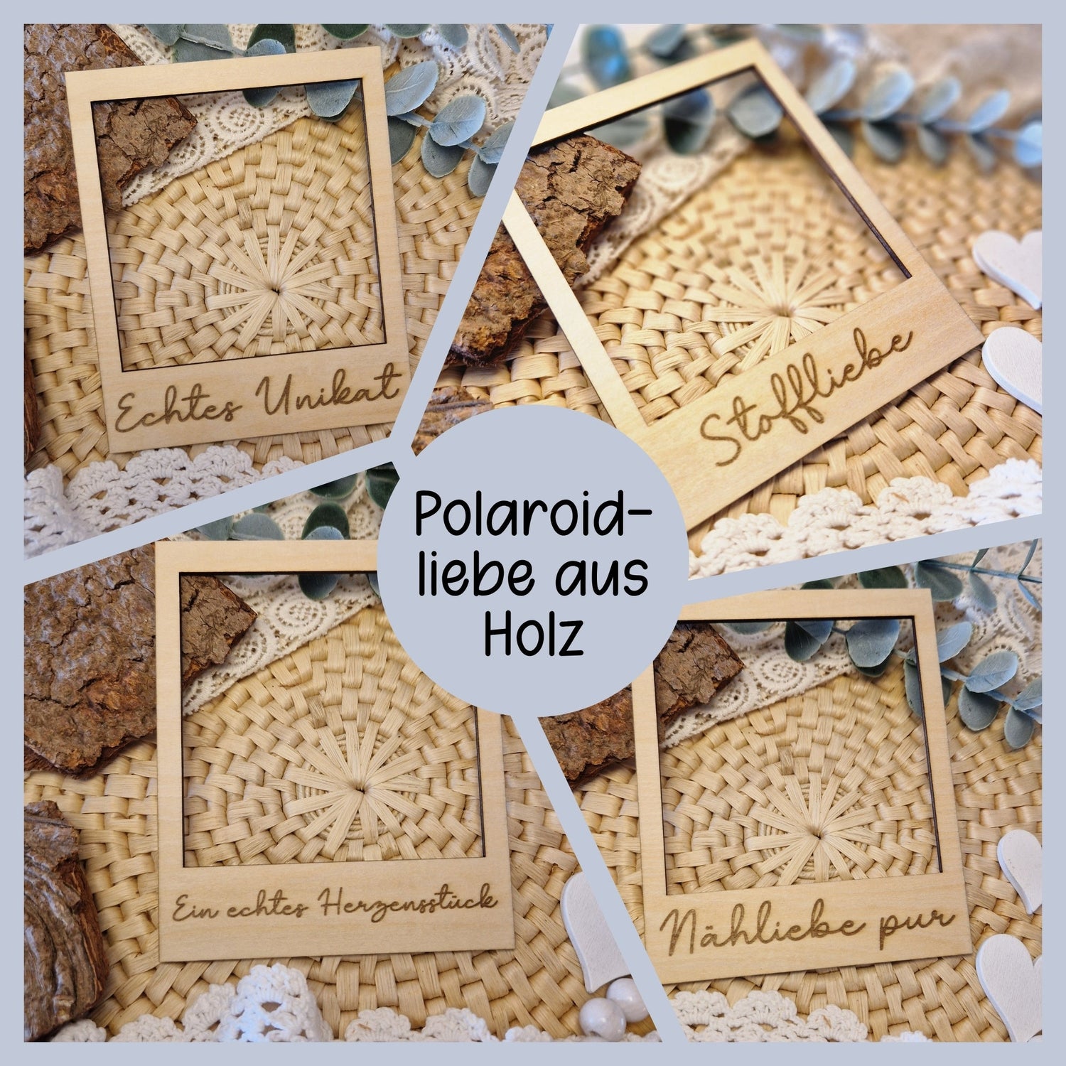 Polaroidrahmen aus Holz