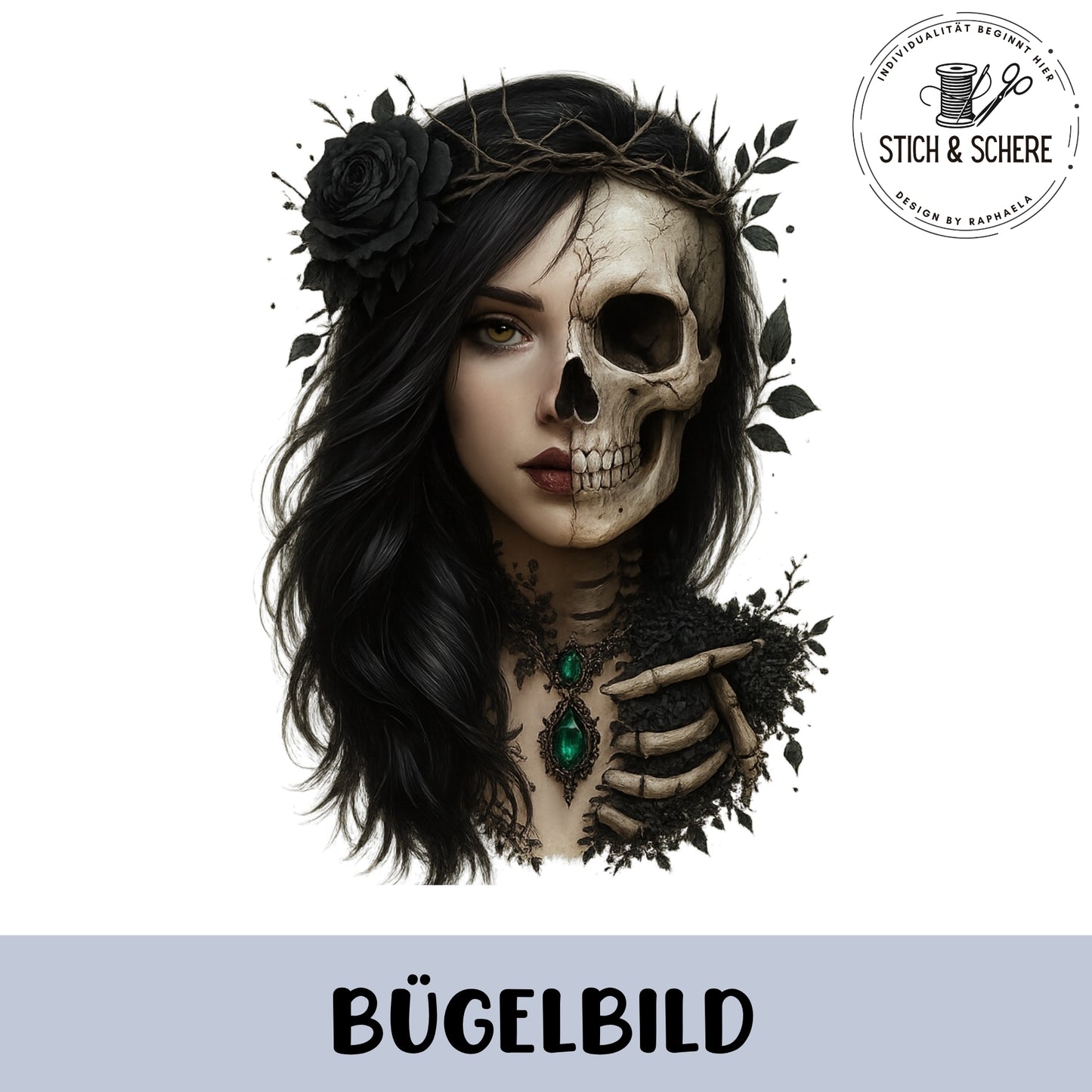 Bügelbild "Dunkle Muse"