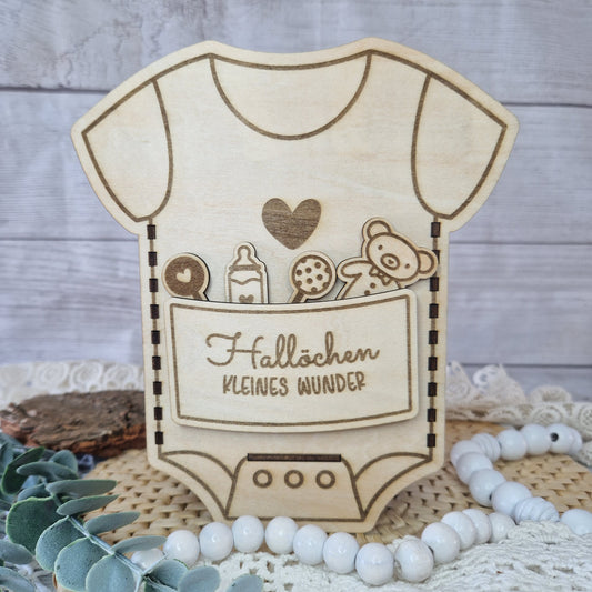Baby-Body aus Holz – Geschenk zur Geburt
