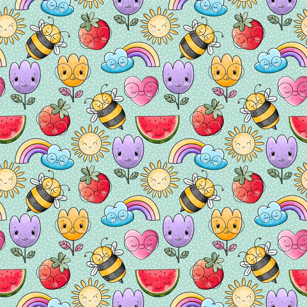 French Terry 0,5m - Buntes Glück