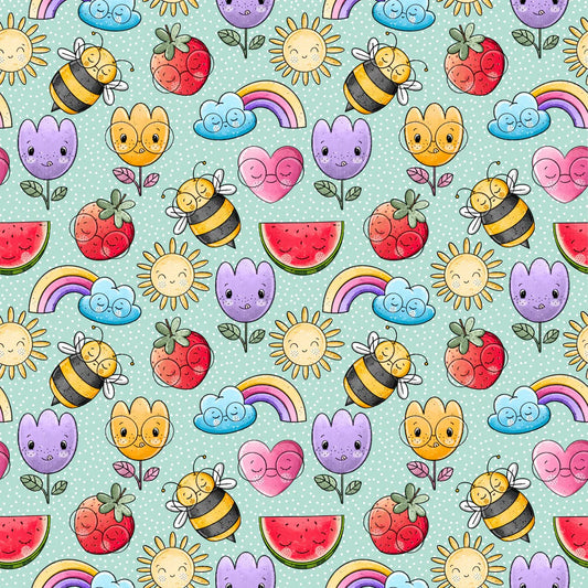 French Terry 0,5m - Buntes Glück