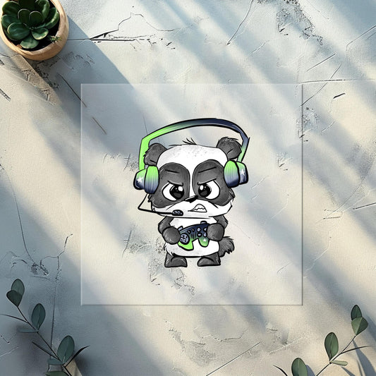 Glitzer-/Bügelbild "Gamepanda" – Bügelbild für kleine & große Zocker!