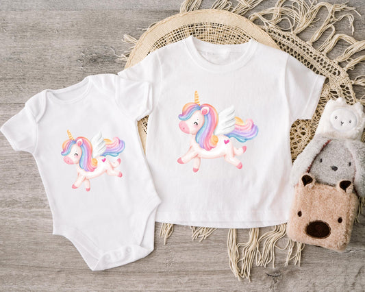Glitzer-/Bügelbild "Süßes Einhorn" – Magisches DIY-Motiv für Kinderkleidung