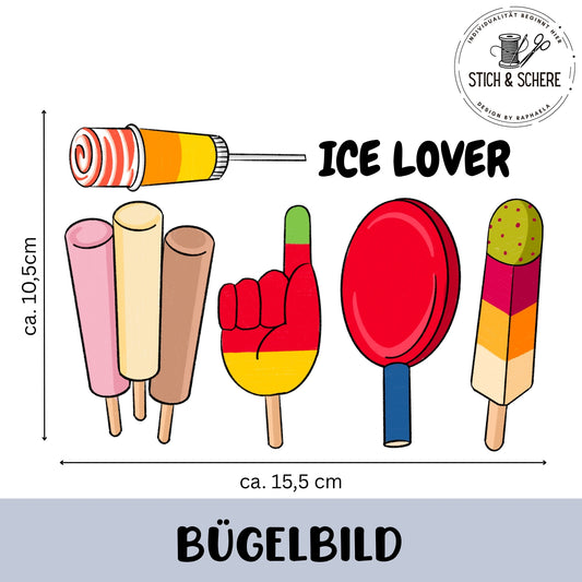 Bügelbild "Ice Lover“ – Retro Eis Set