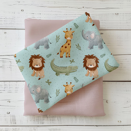 Stoff Meterware "Babysafari" - Jersey & French Terry