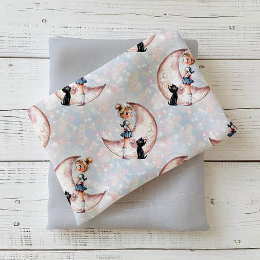 Stoff Meterware "Mondzauber & Sternenglanz" - Jersey & French Terry