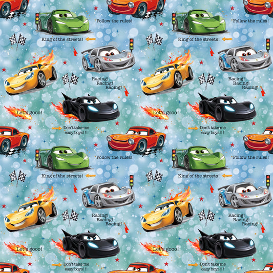 Stoff Meterware "Let's Go!!" - French Terry