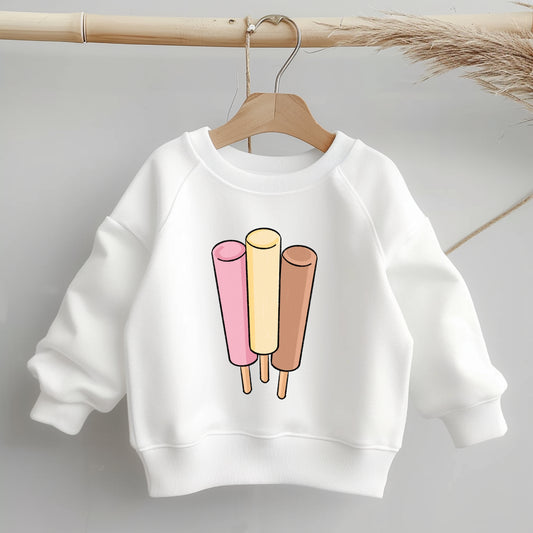 Glitzer-/ Bügelbild "Retro Eis – Trio-Pop"