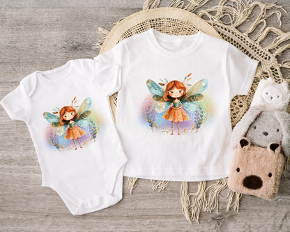 Zauberhaftes Feen-Bügelbild für Jersey, French Terry und Kinderstoffe.