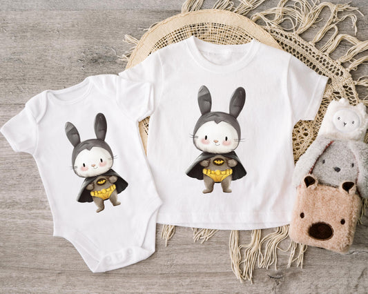 DIY Bügelbild mit Helden-Hasen – Perfekt für Baby- & Kinderkleidung.